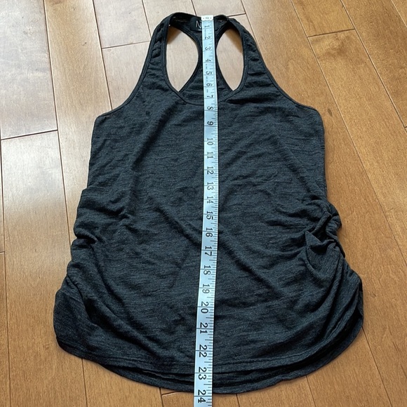 NUX Ruched Dark Gray Tank Top in XS - Picture 3 of 5